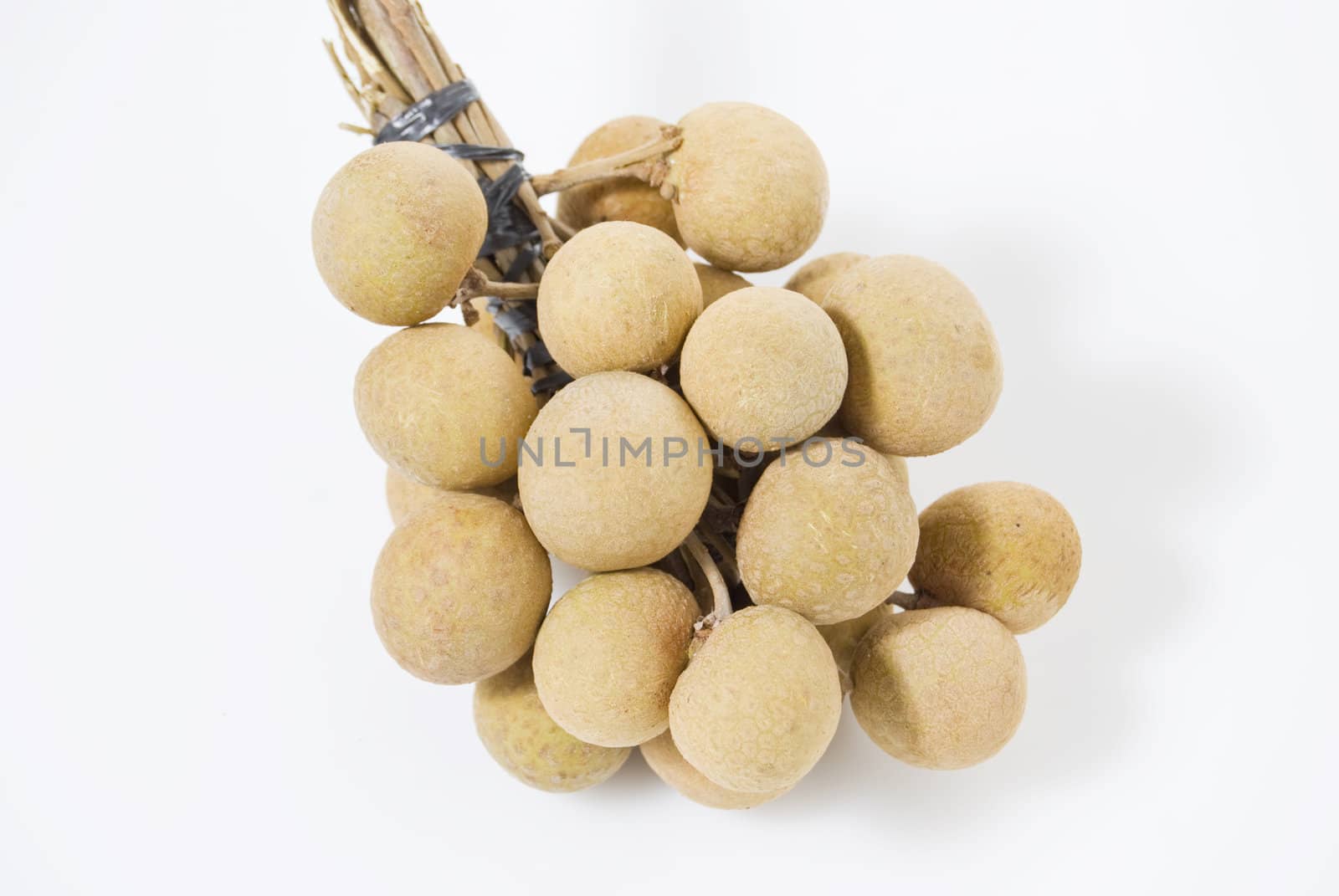 Bunch of Longan on white background