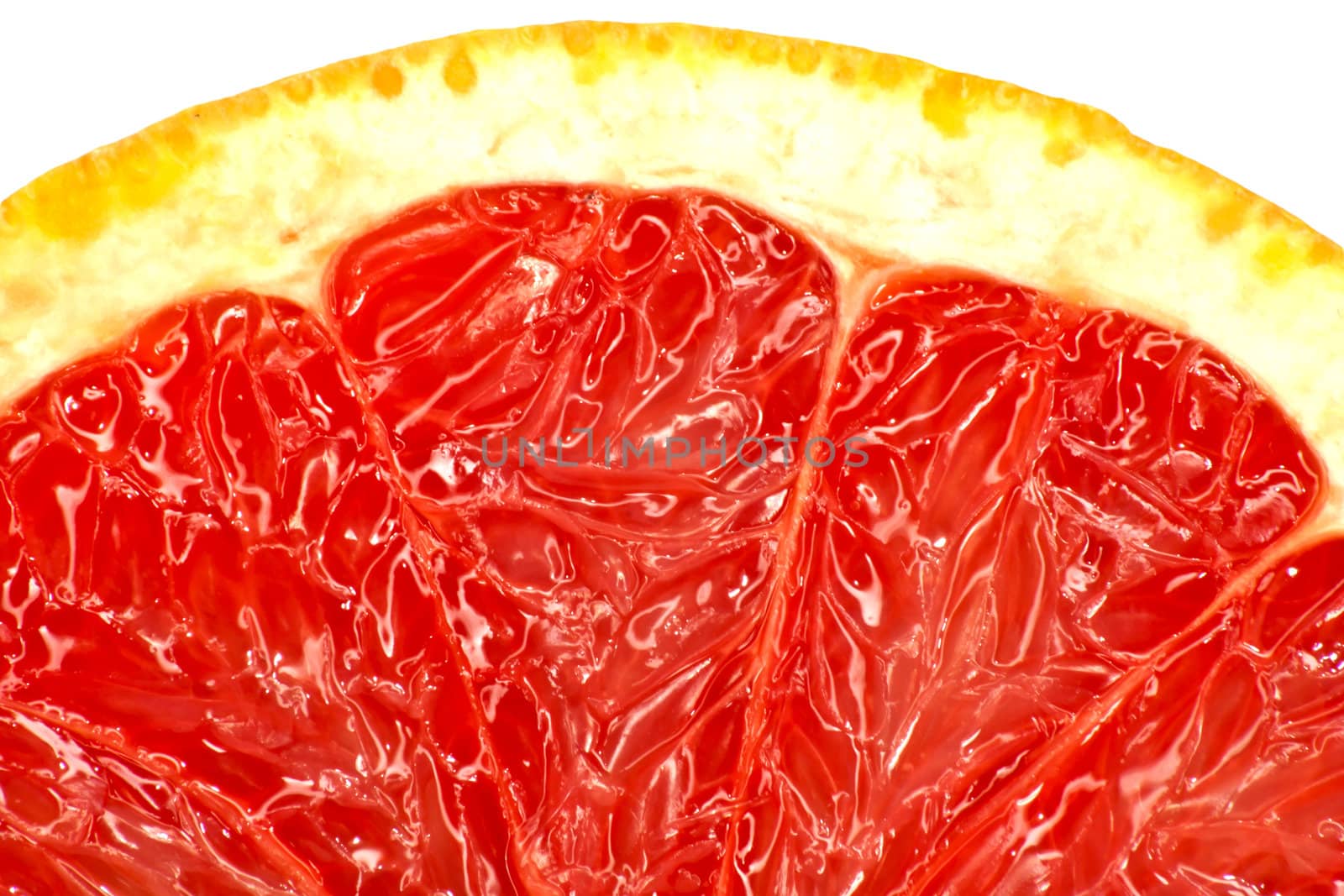 Red grapefruit close-up macro shot  by schankz