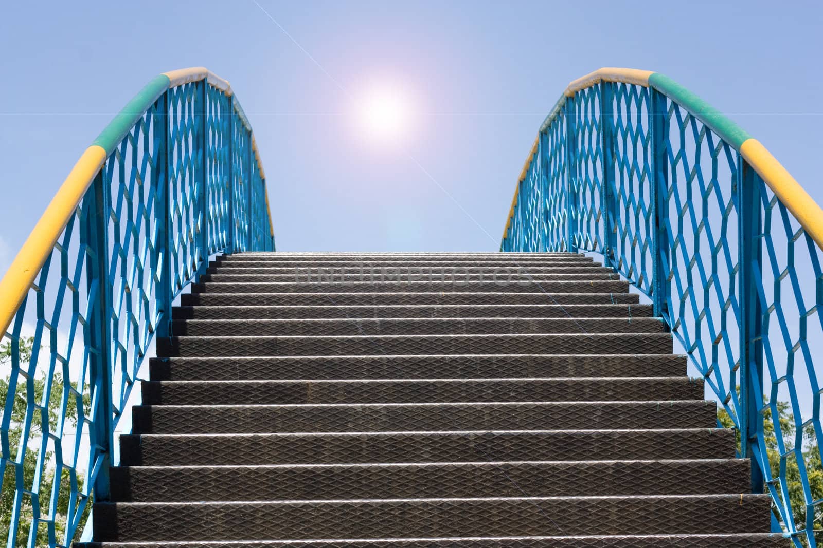 Conceptual image - ladder in the sky 