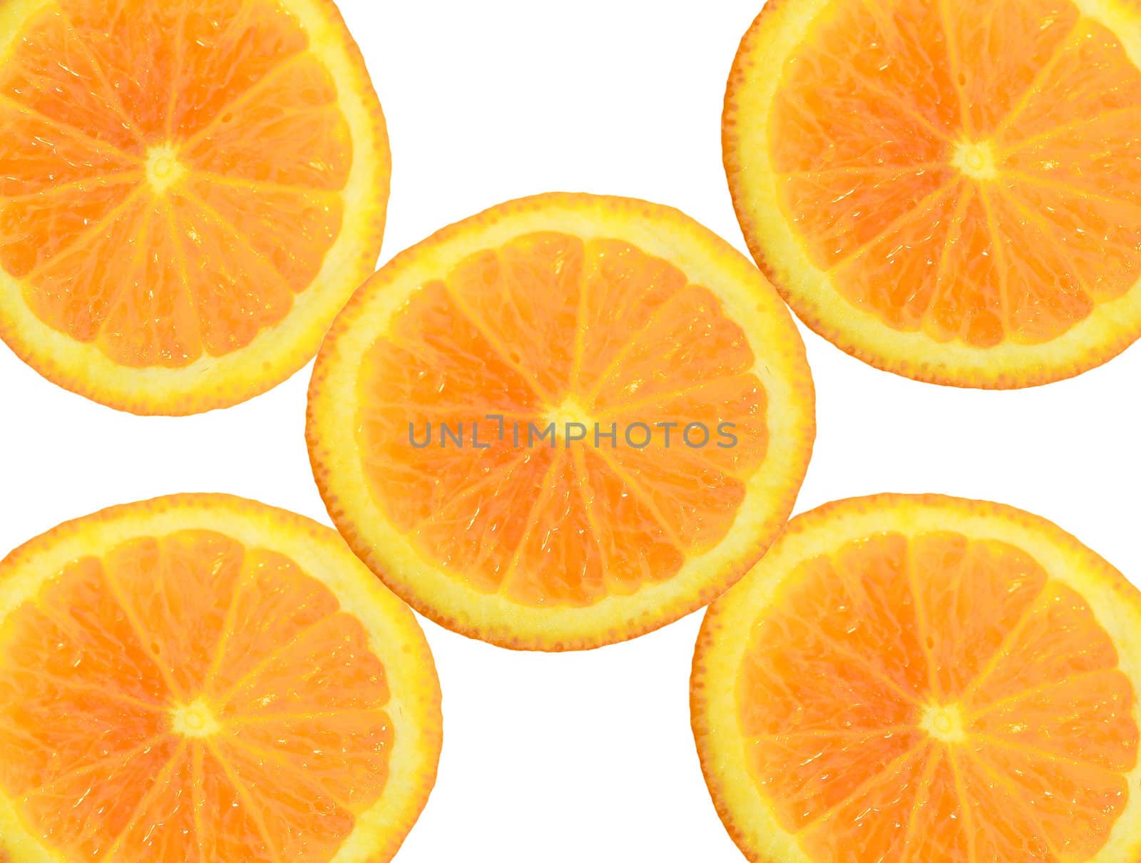 Slice of orange. isolated on white.  by schankz