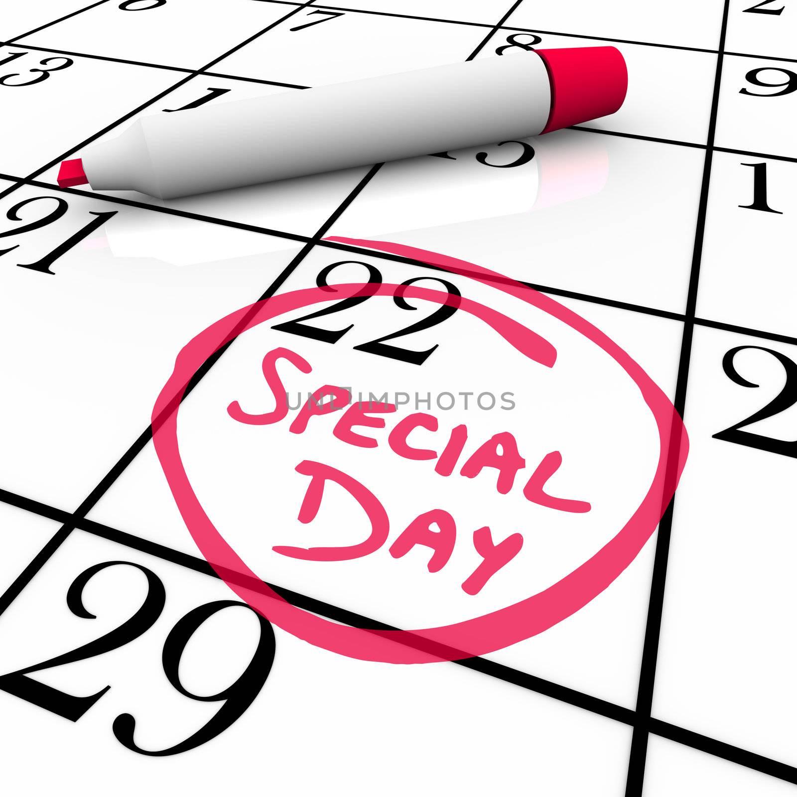 Calendar - Special Day Circled for Anticipated Date by iQoncept