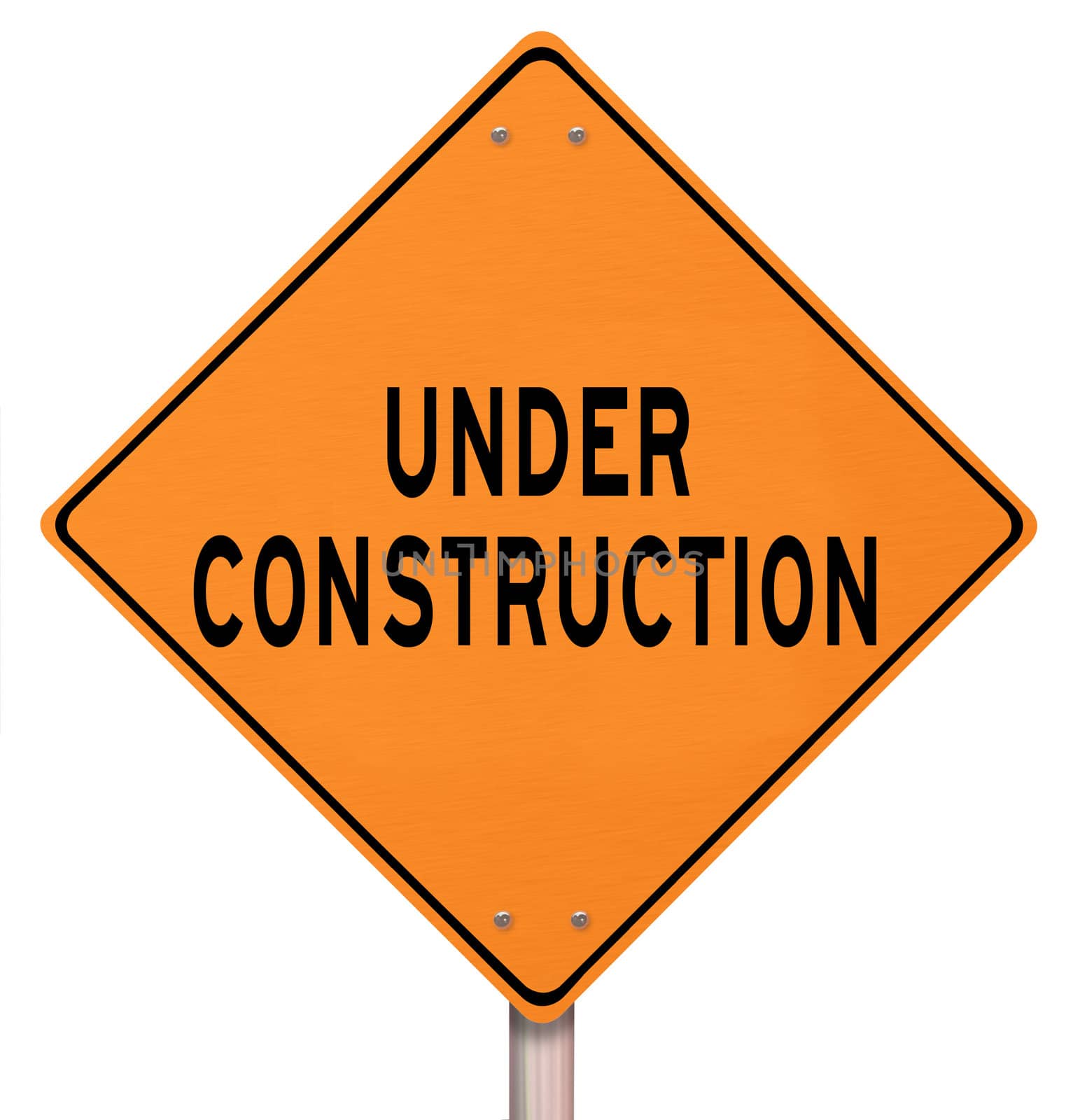 Orange Warning Sign - Under Construction by iQoncept