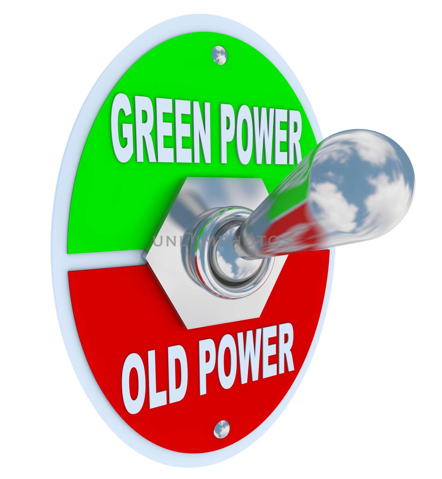 Green vs. Old Power - Energy Toggle Switch by iQoncept