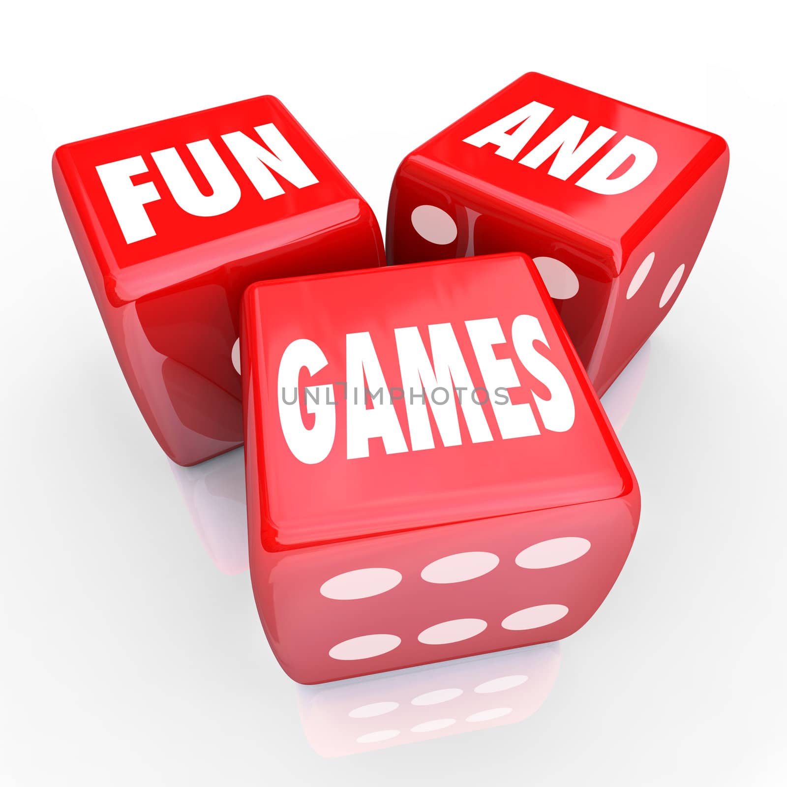 Fun and Games - Words on Three Red Dice by iQoncept