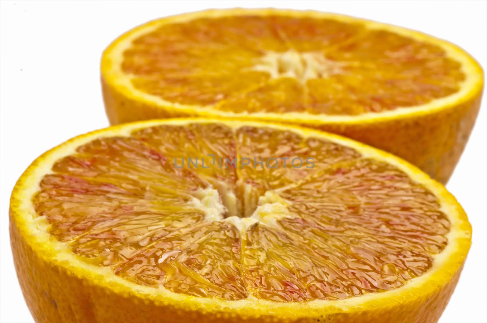 closeup of a blood orange