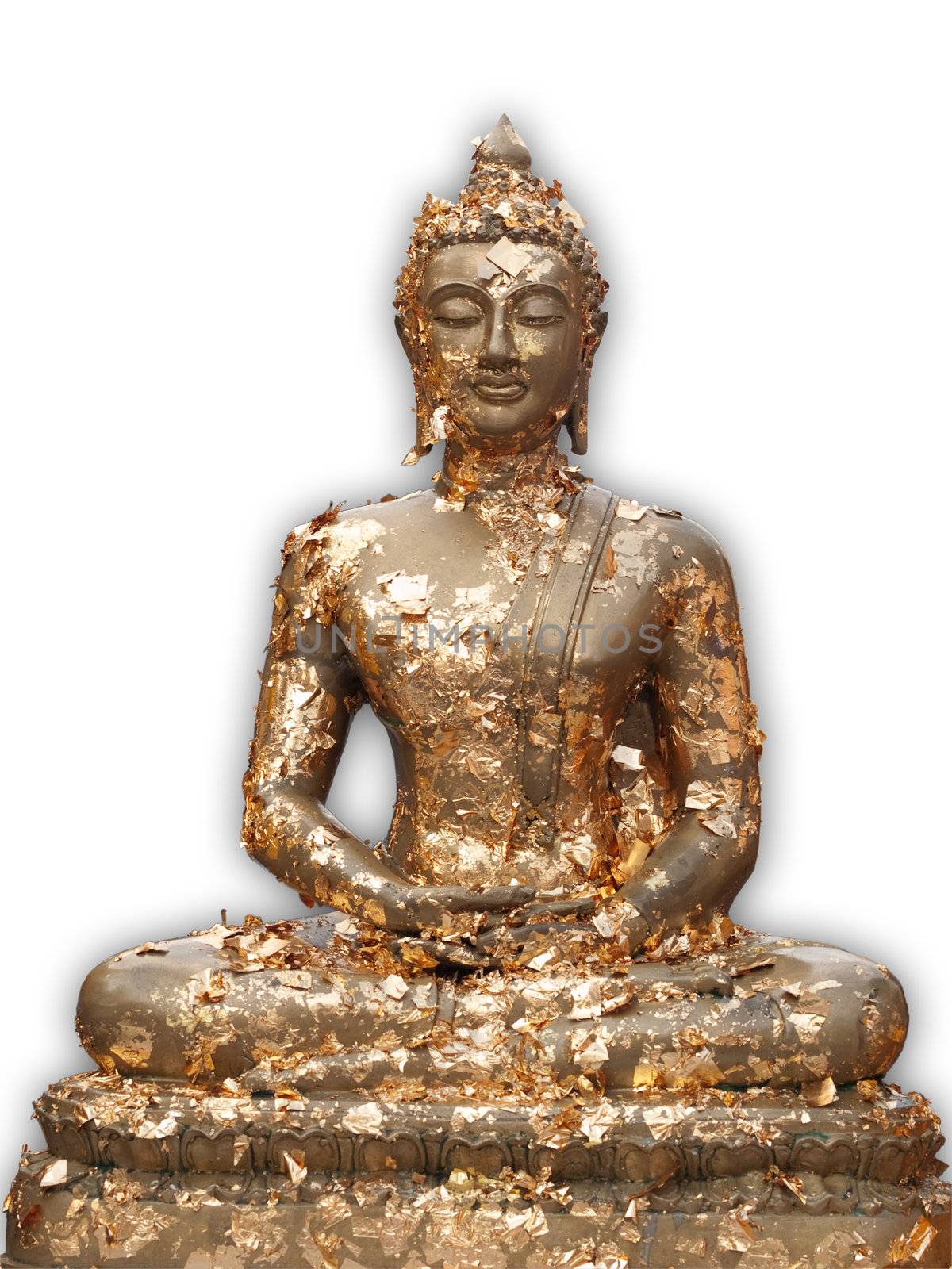 Buddha is covered with golden plate by FrameAngel