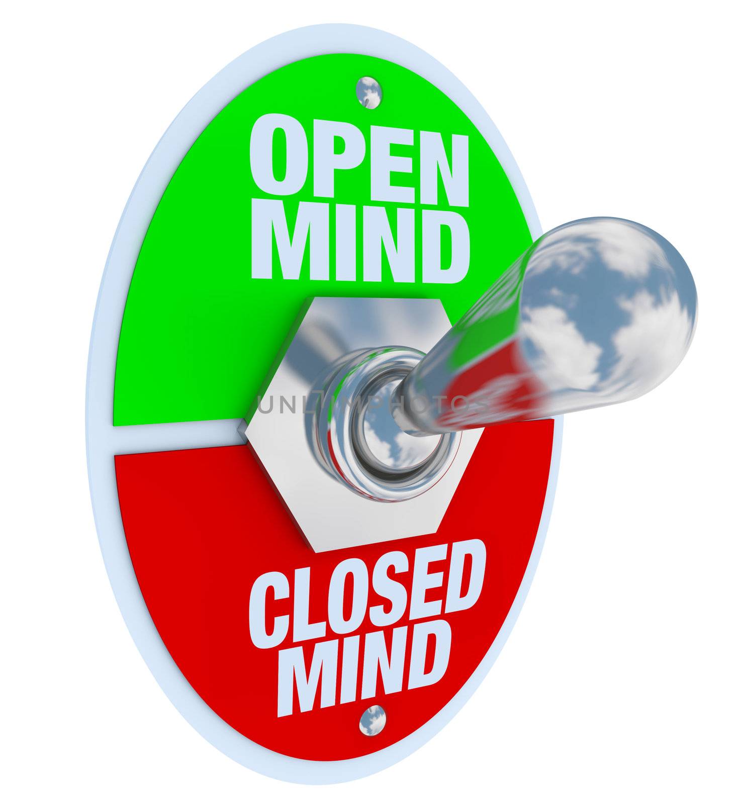 Open vs Closed Mind - Toggle Switch by iQoncept