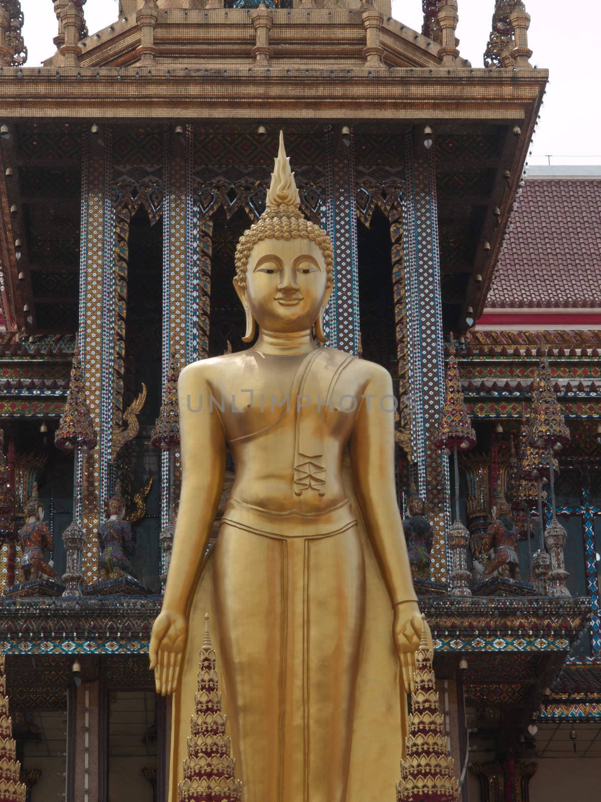 budha stand in temple by FrameAngel