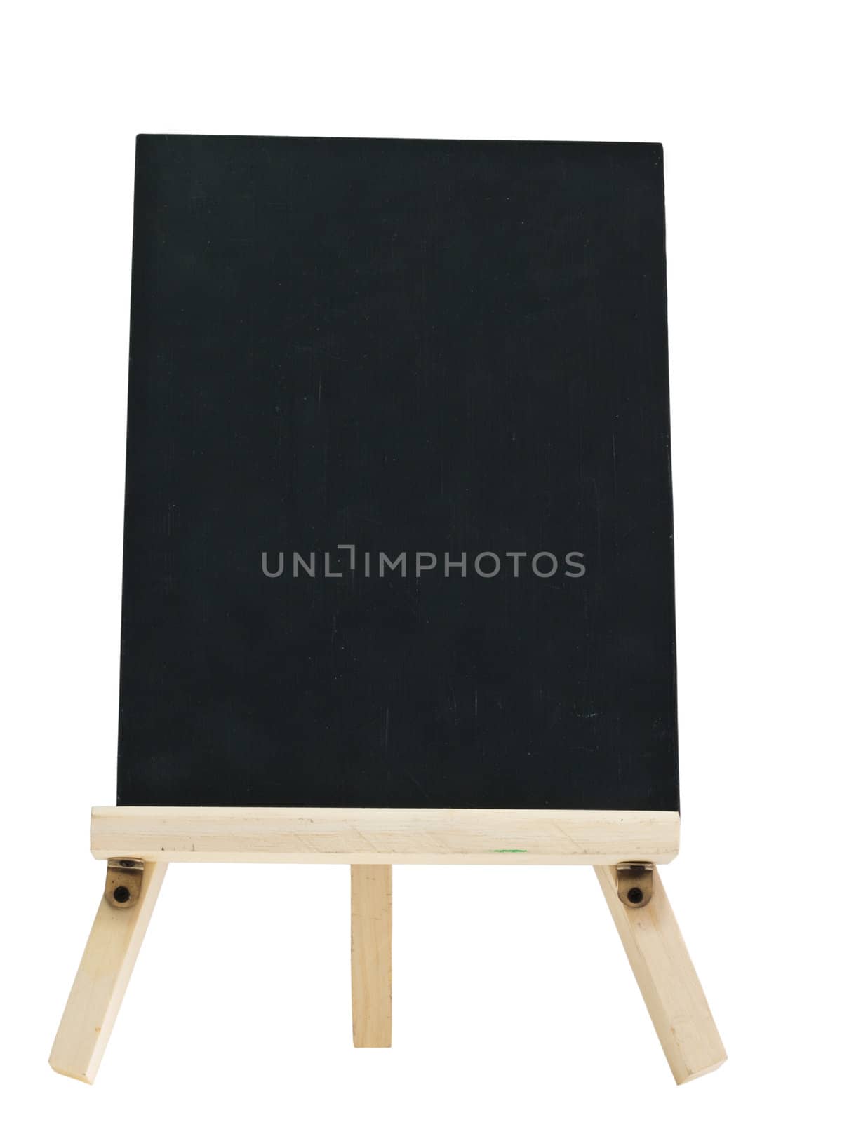 empty blackboard with tripod wooden  by FrameAngel