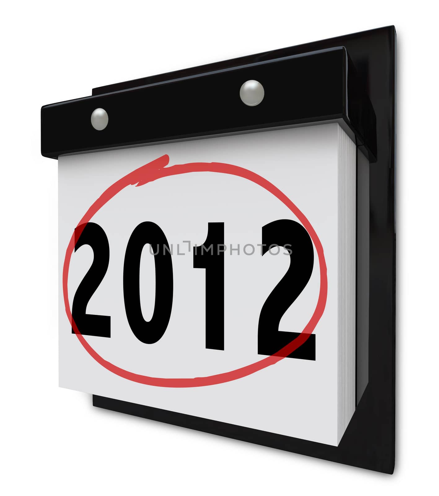 2012 - Wall Calendar Displaying New Year Date by iQoncept