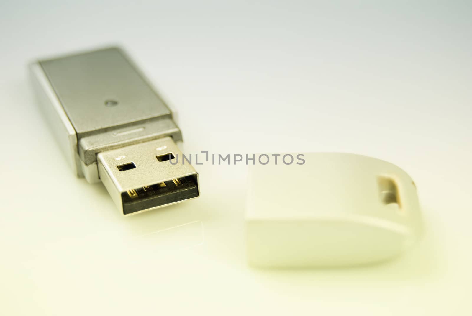 4gb USB stick against white background