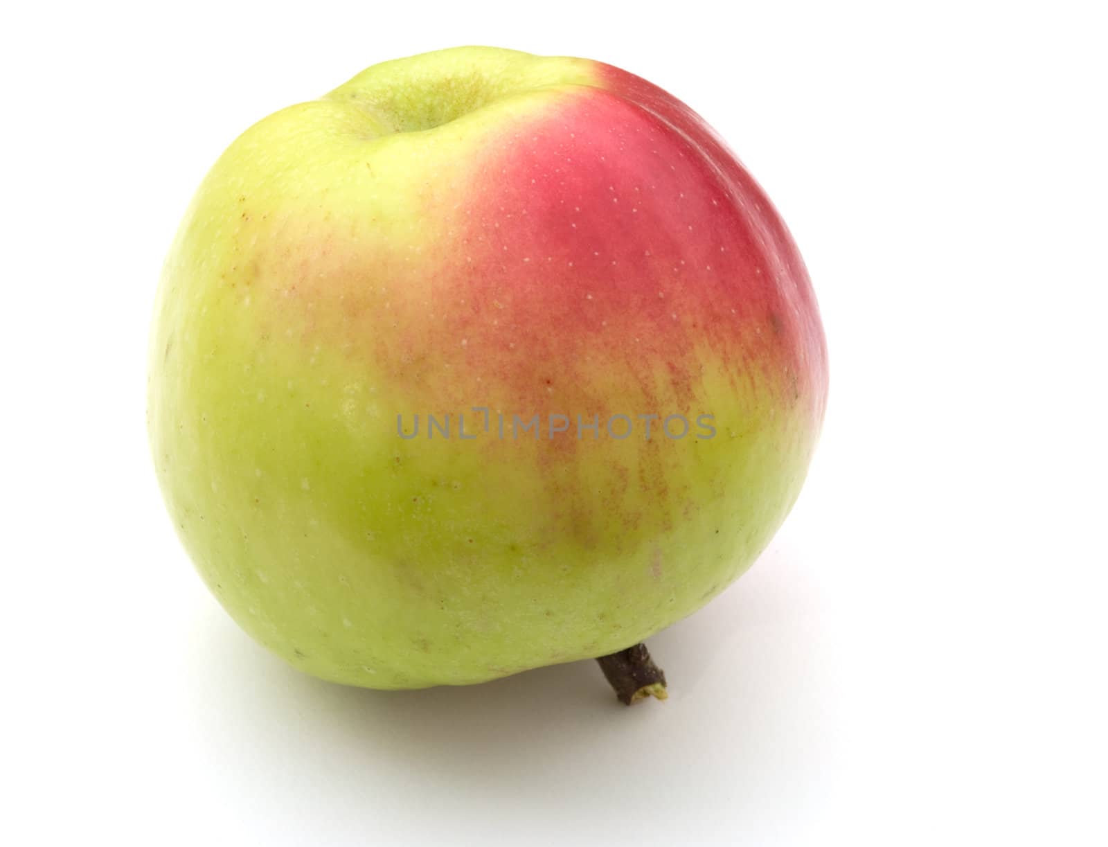 Apple on a white background. A close up.