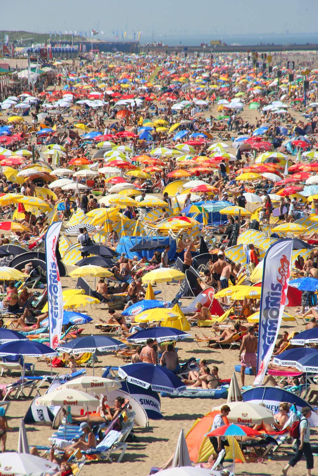 Crowded beach at Scheveningen, Holland