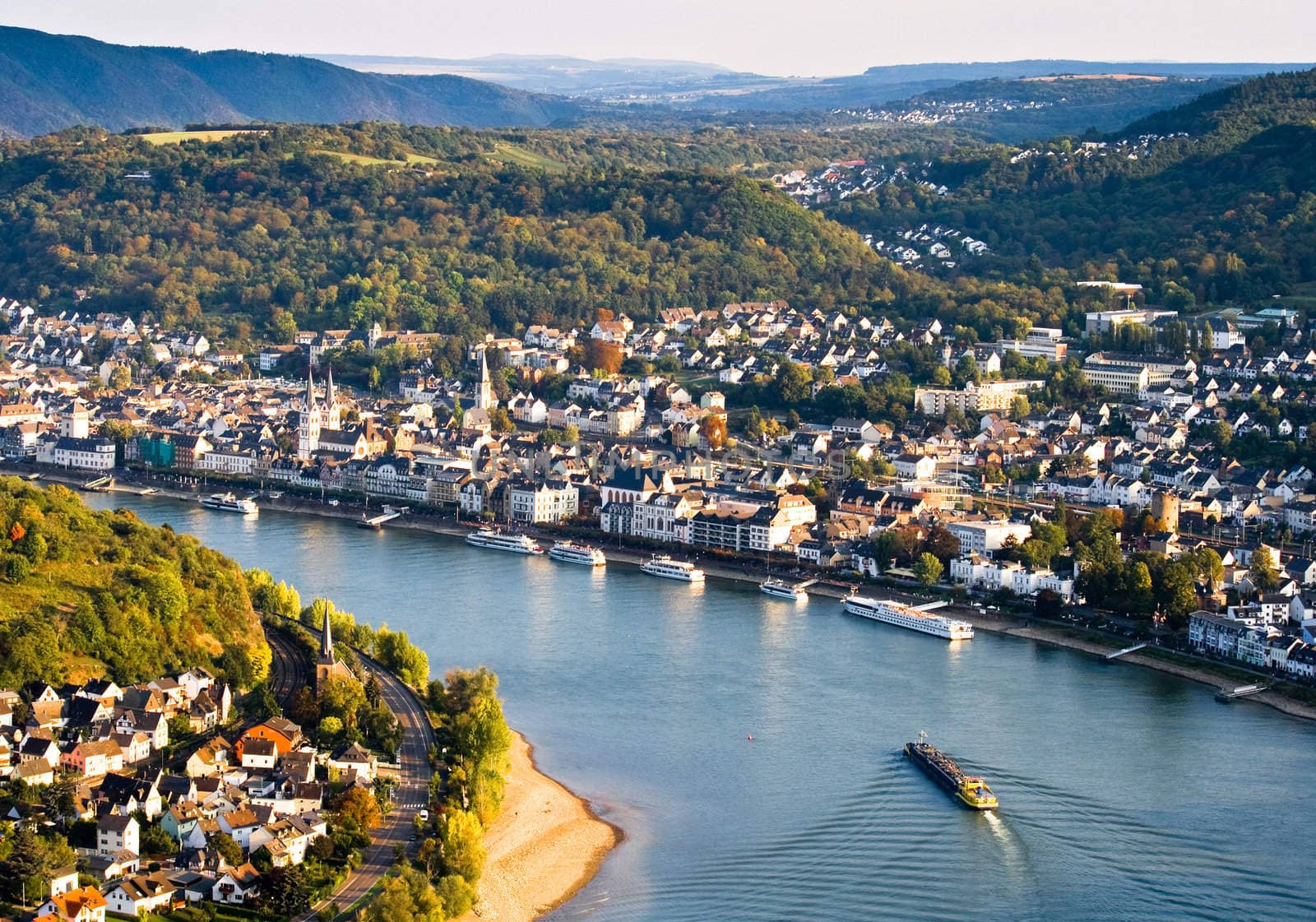 Bird's eye view of Boppard on the Rhine