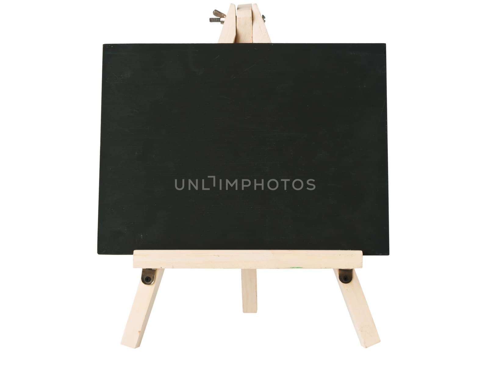 empty blackboard with tripod wooden  by FrameAngel