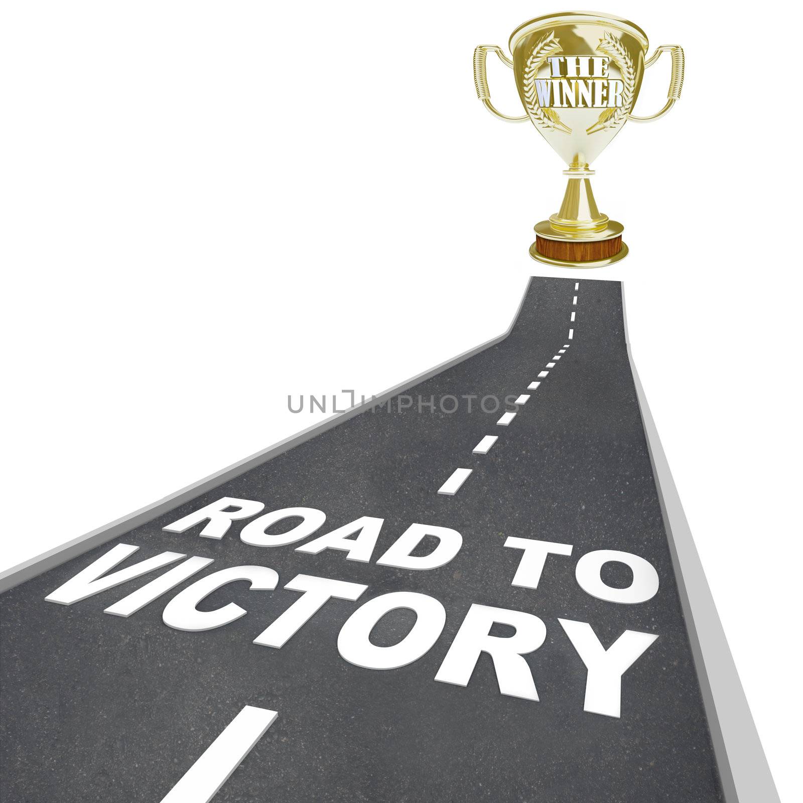 Road to Victory - Golden Winner Trophy by iQoncept