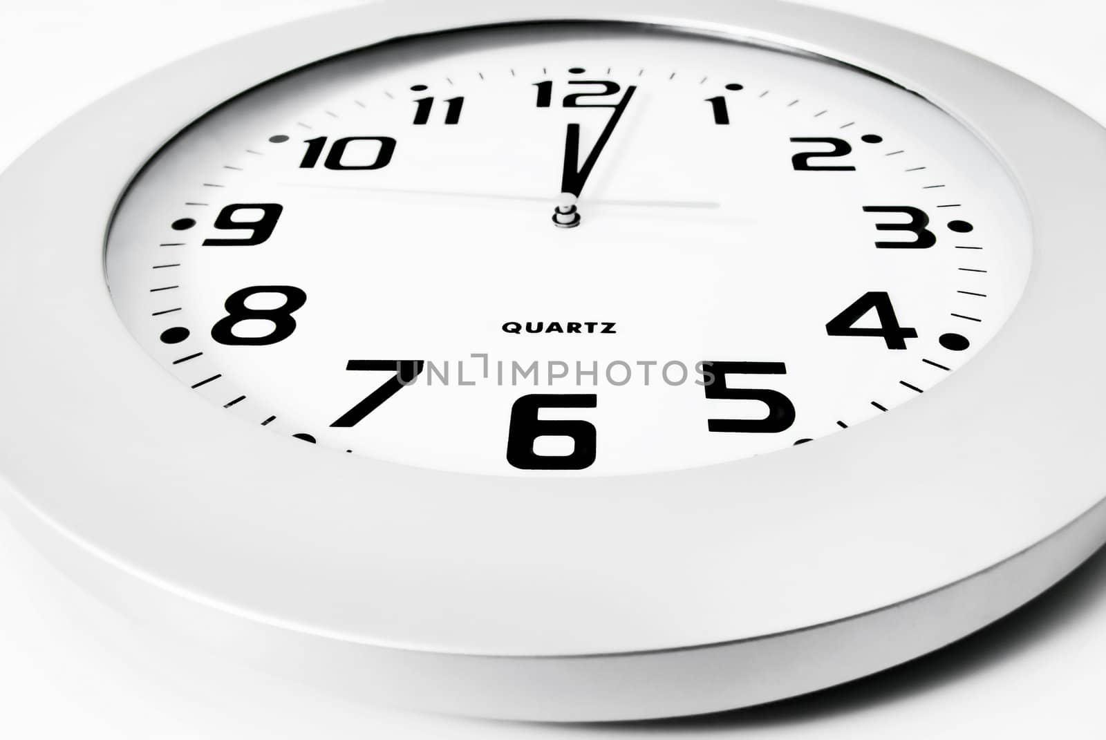 Close-up of wall clock against white background