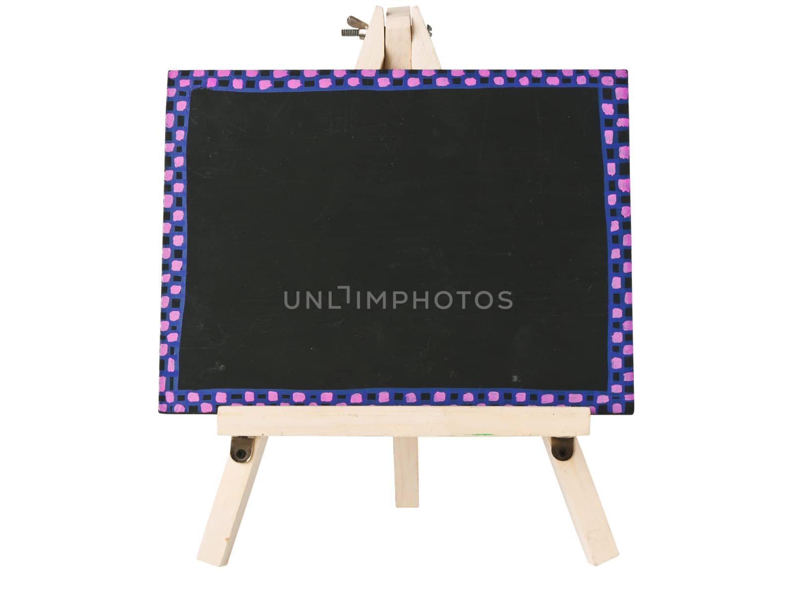 empty blackboard with tripod wooden  by FrameAngel