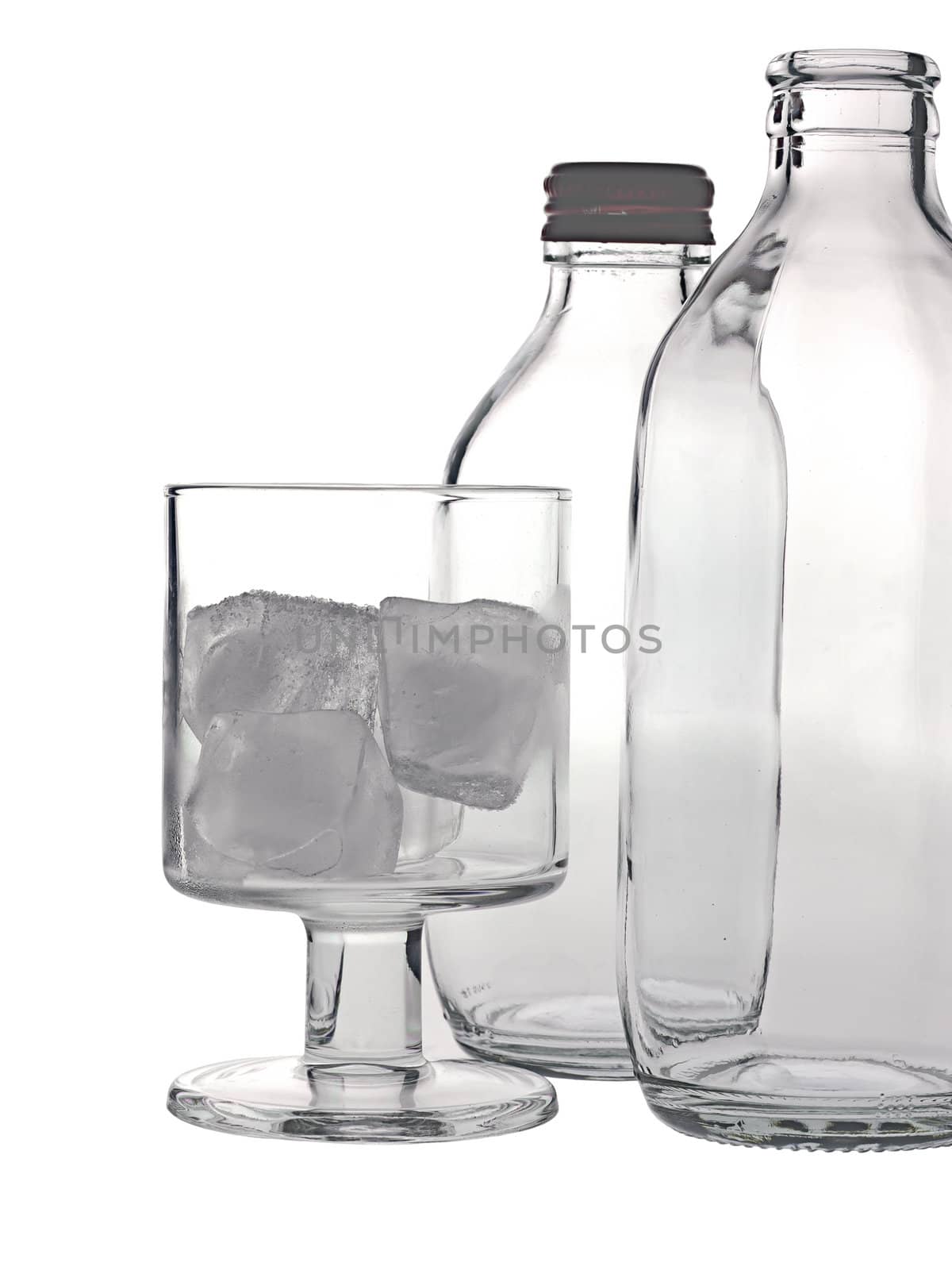 Glass bottle isolated on white background by FrameAngel