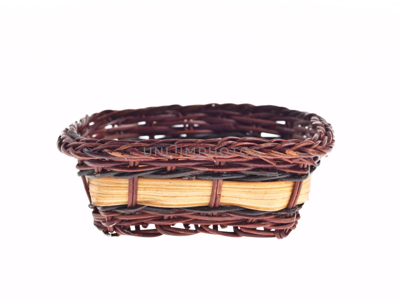 Wicker Basket On White Background
