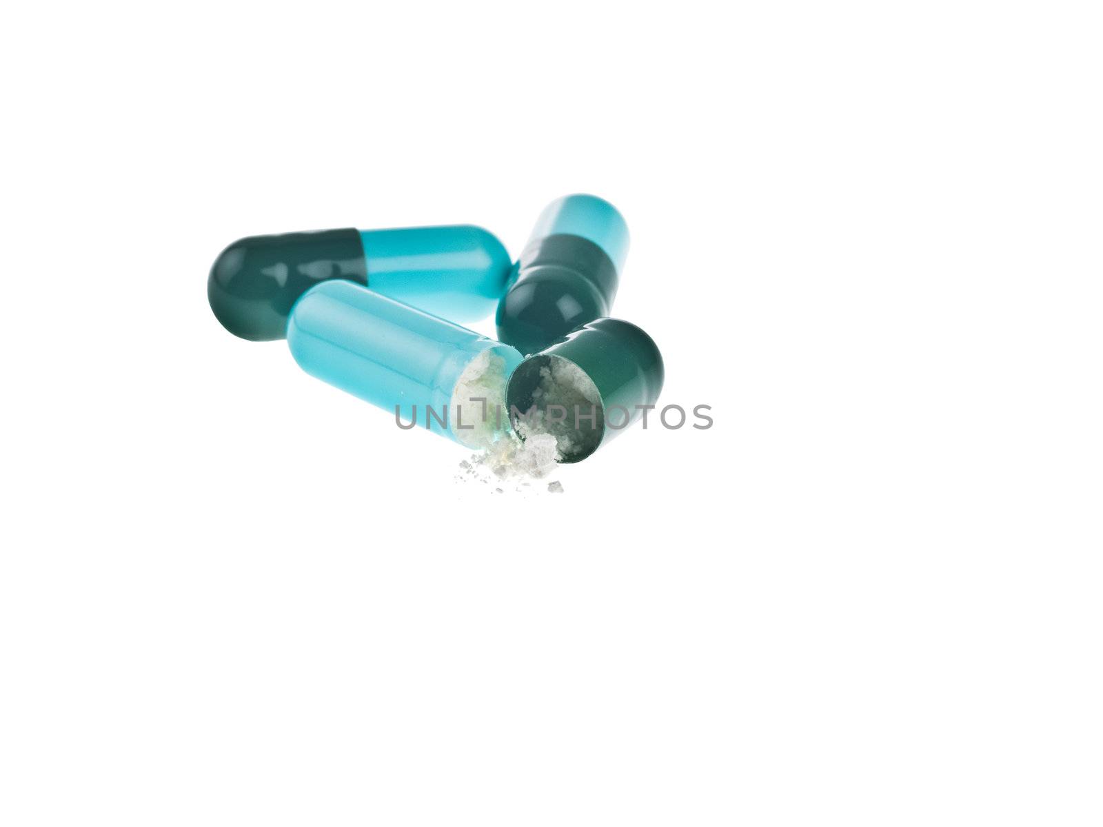 Colorful tablets with capsules