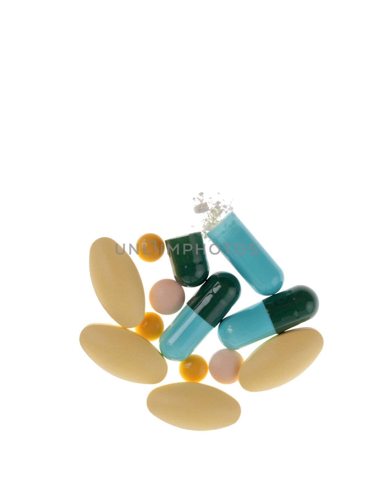 Colorful tablets with capsules  by FrameAngel