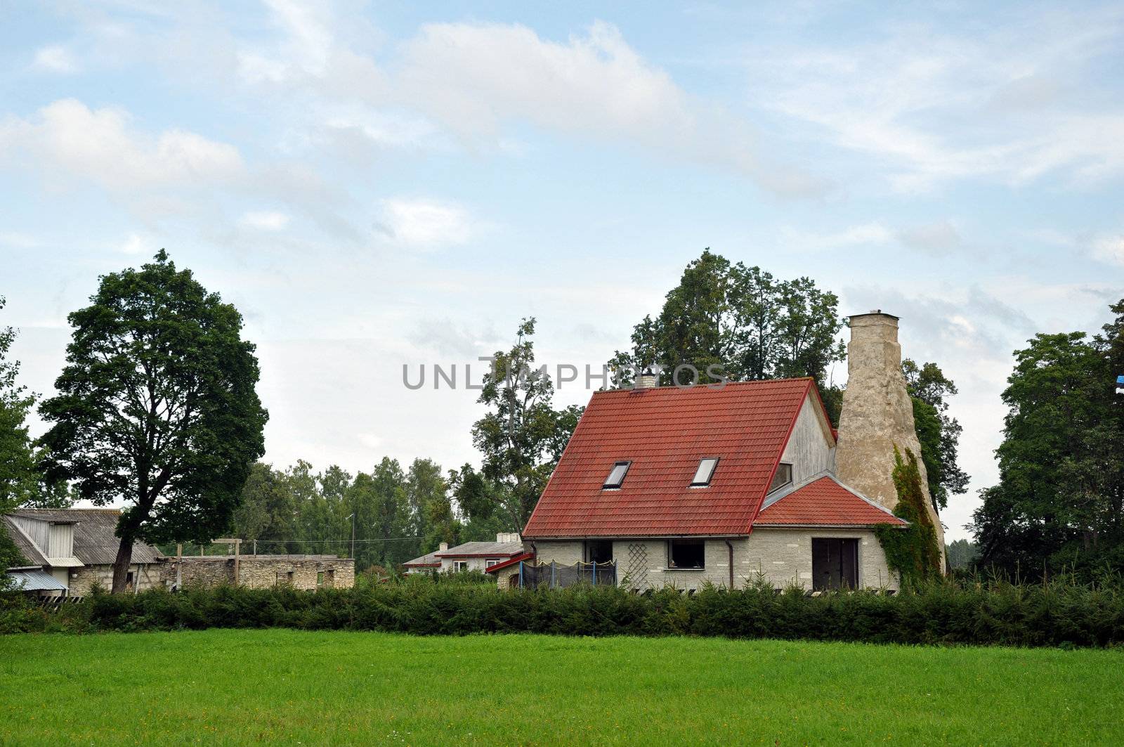 Apartment house with the big chimney