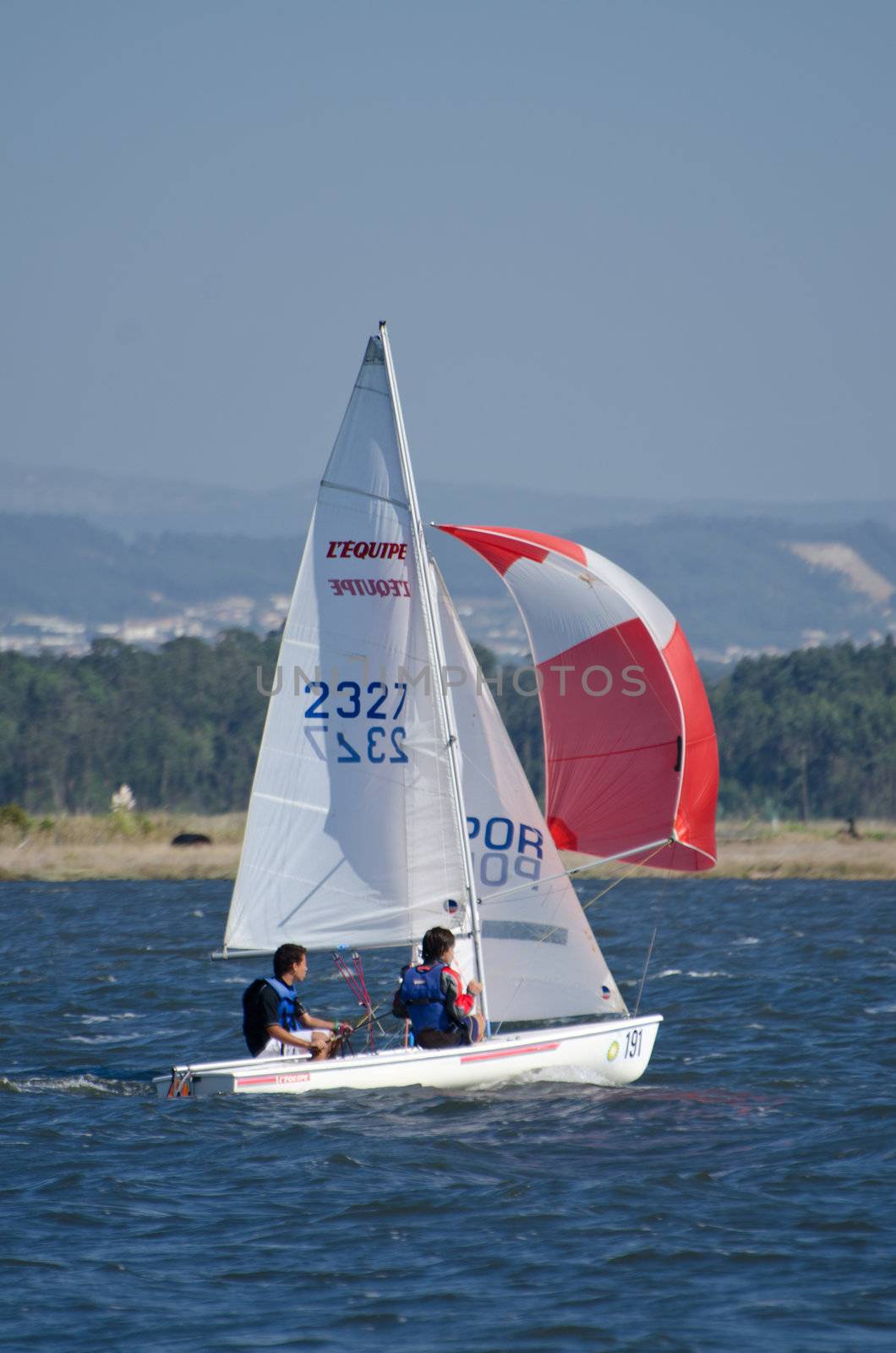 AVEIRO - AUGUST 27: Participant boat on thes competition during the 49th Cruzeiro da Ria August 27, 2011 in Aveiro, Portugal.