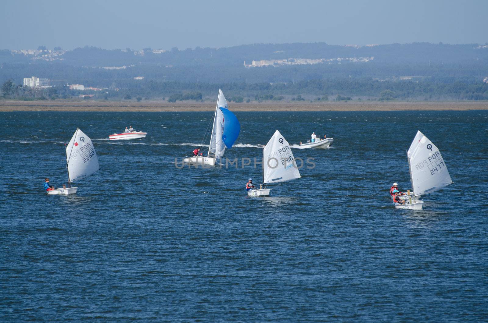 AVEIRO - AUGUST 27: Participant boats on the competition during the 49th Cruzeiro da Ria August 27, 2011 in Aveiro, Portugal.