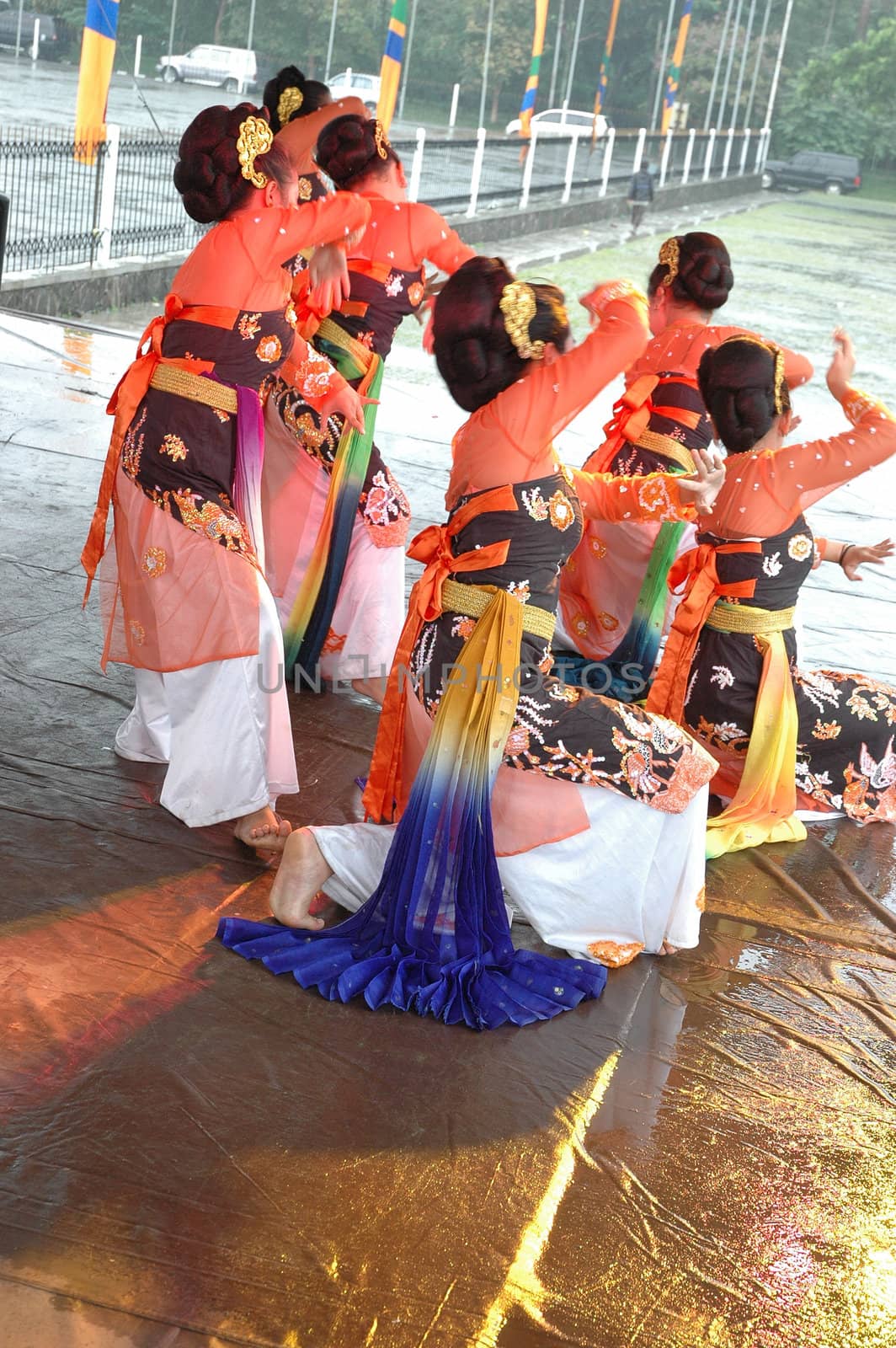 traditional dancer from west java-indonesia performing local art dancing