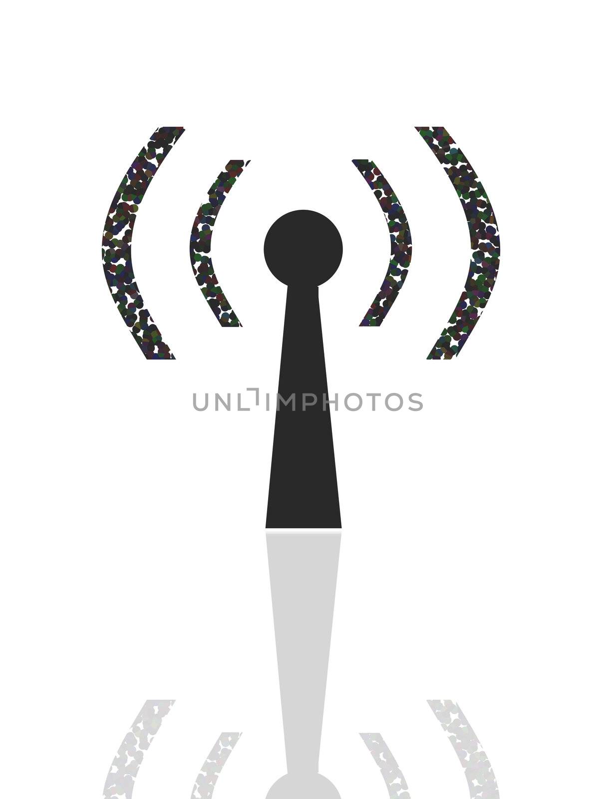 portrait of wireless 802.11 hot spot sign