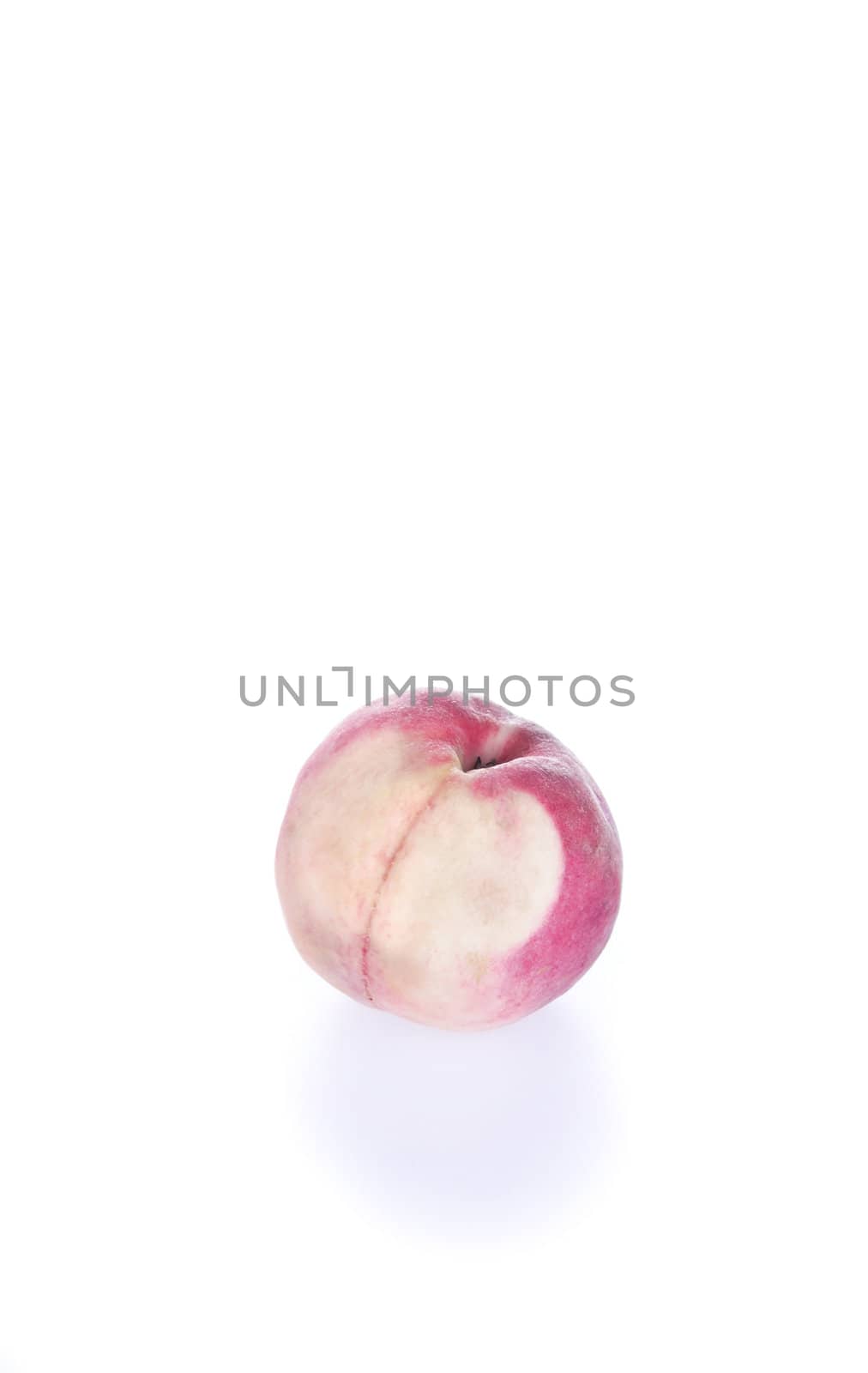 Peach isolated on white background