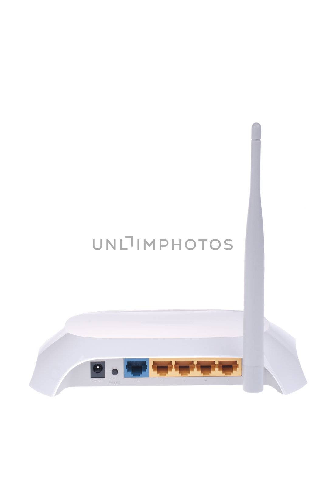 Internet wireless router isolated on white background