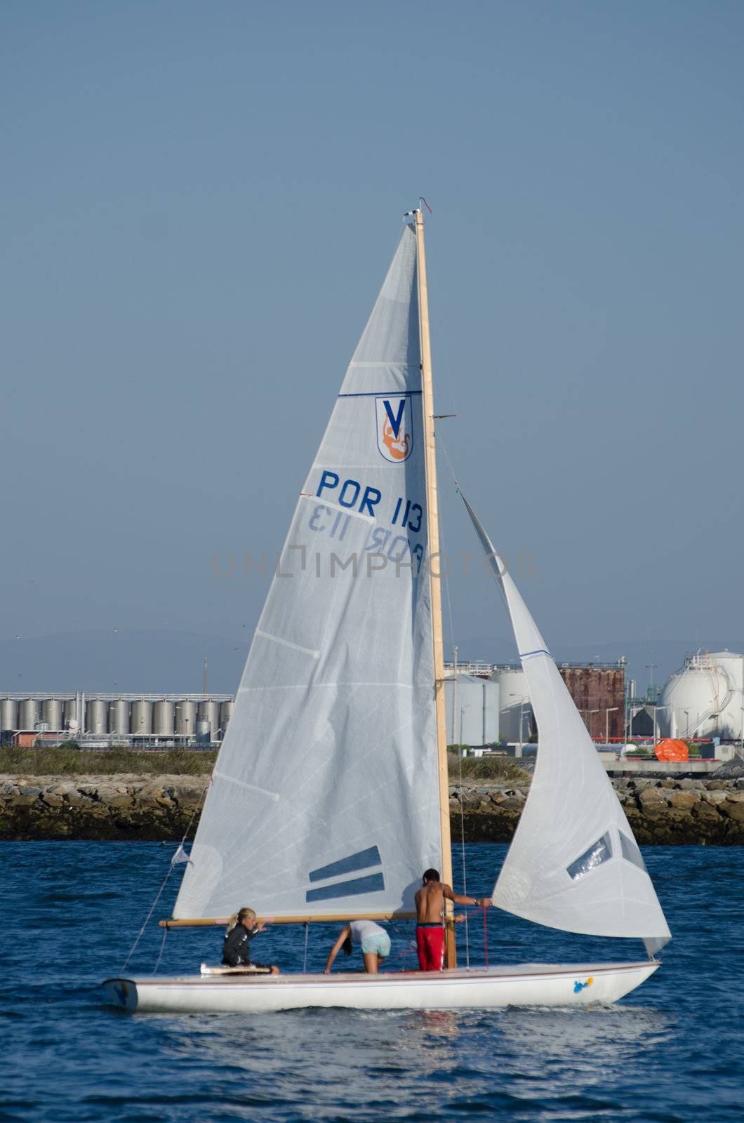 AVEIRO - AUGUST 27: Participant boat on thes competition during the 49th Cruzeiro da Ria August 27, 2011 in Aveiro, Portugal.