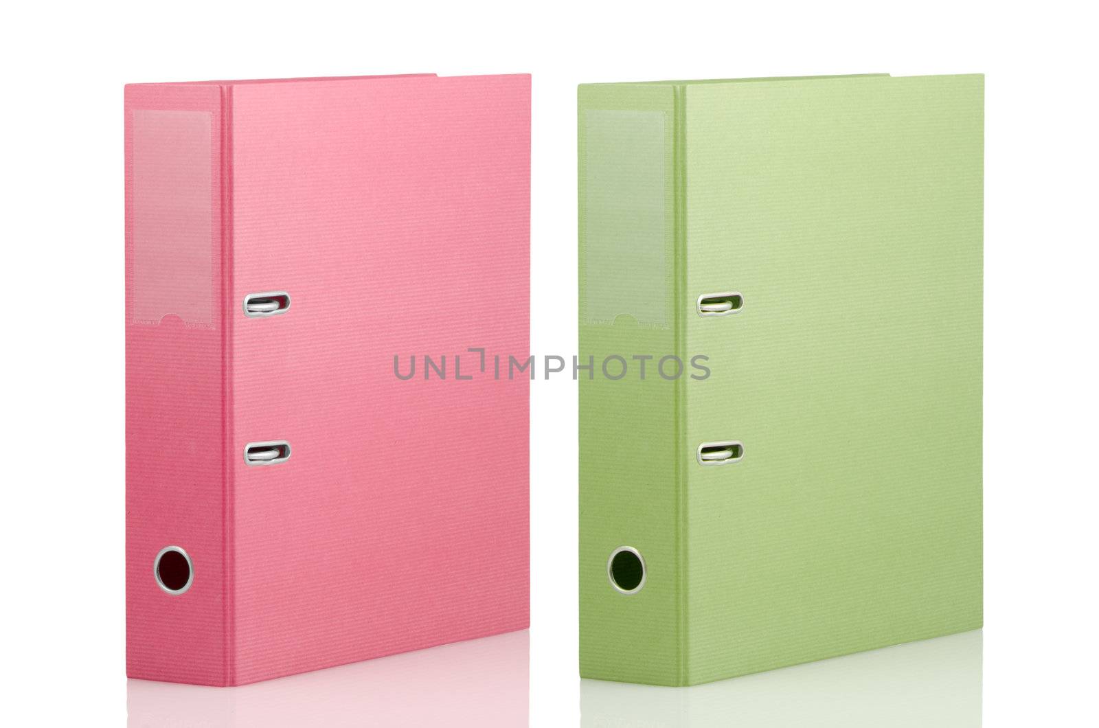 Two binders on white background.