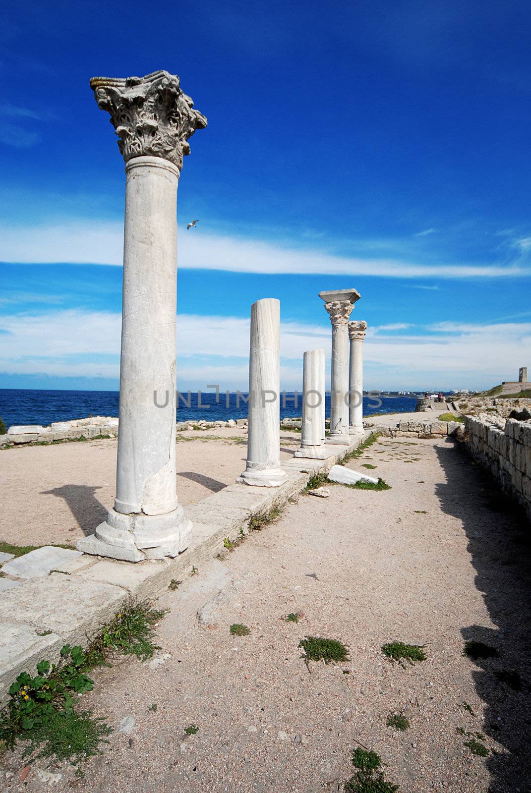 Antique ruins in sevastopol, crimea