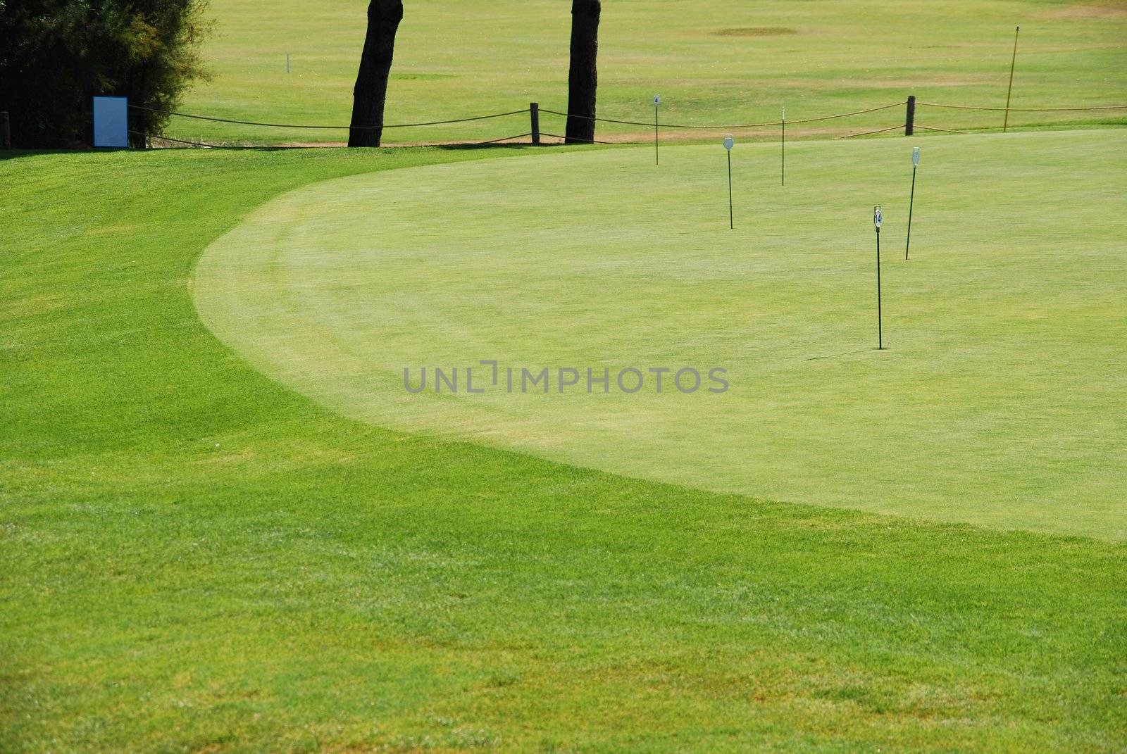 photo of a beautiful green golf training