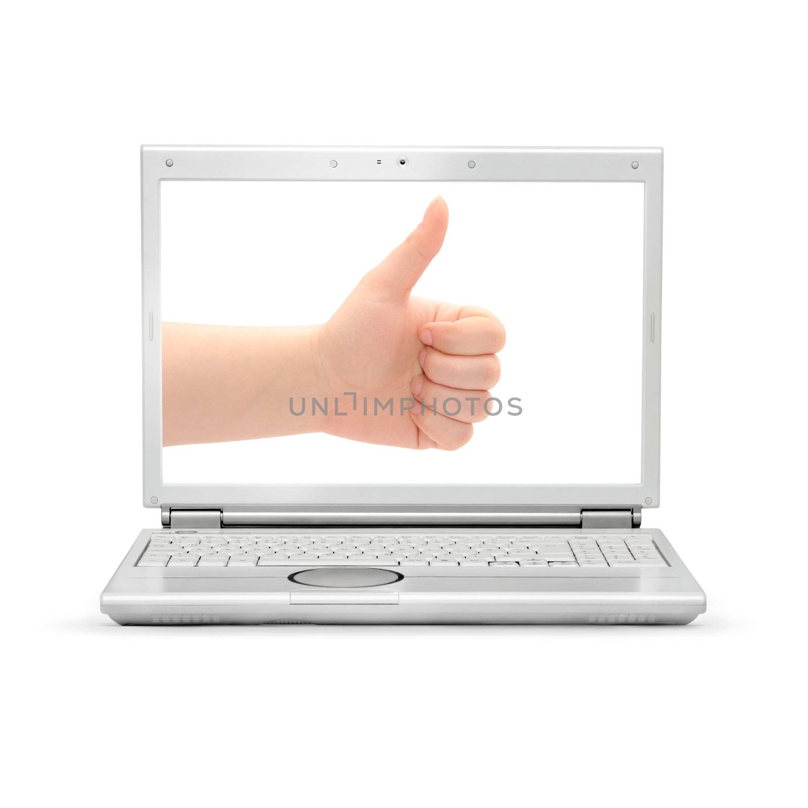Laptop isolated on white background