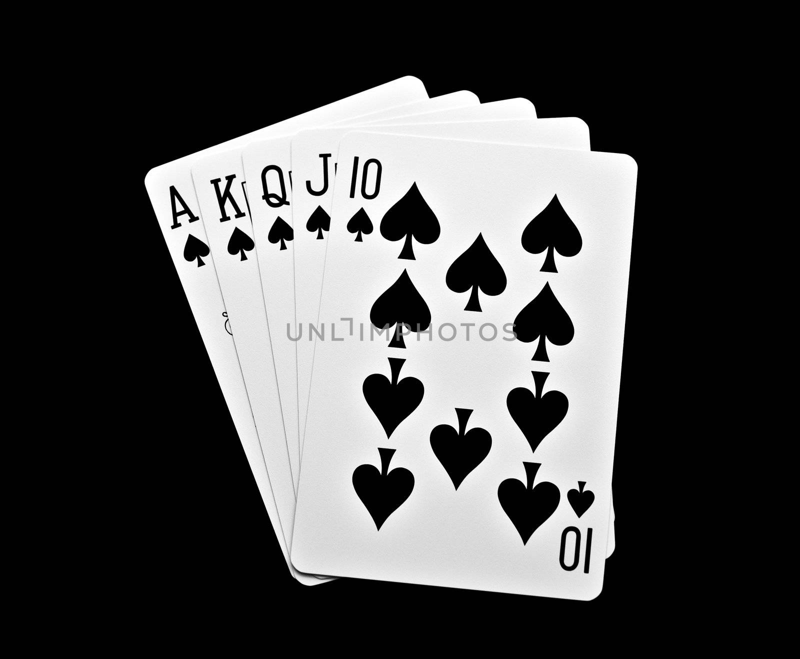 Playing cards on a dark background