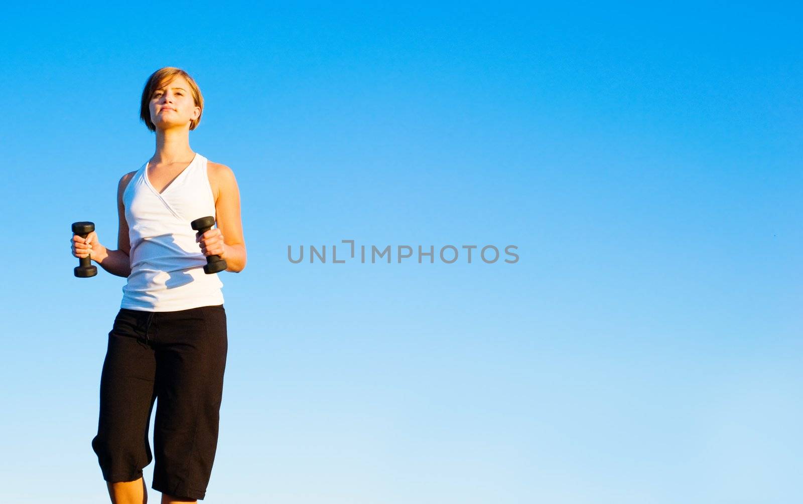 Young Woman Walking by cardmaverick