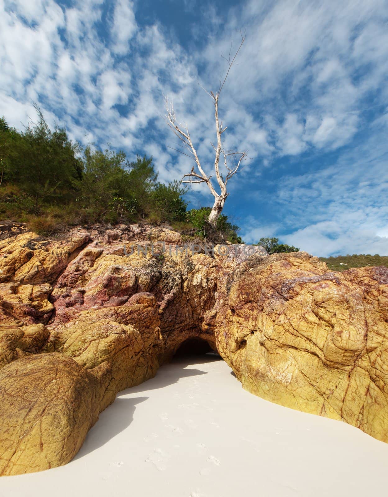 Dramatic beach landscape in Rawa island in Malaysia