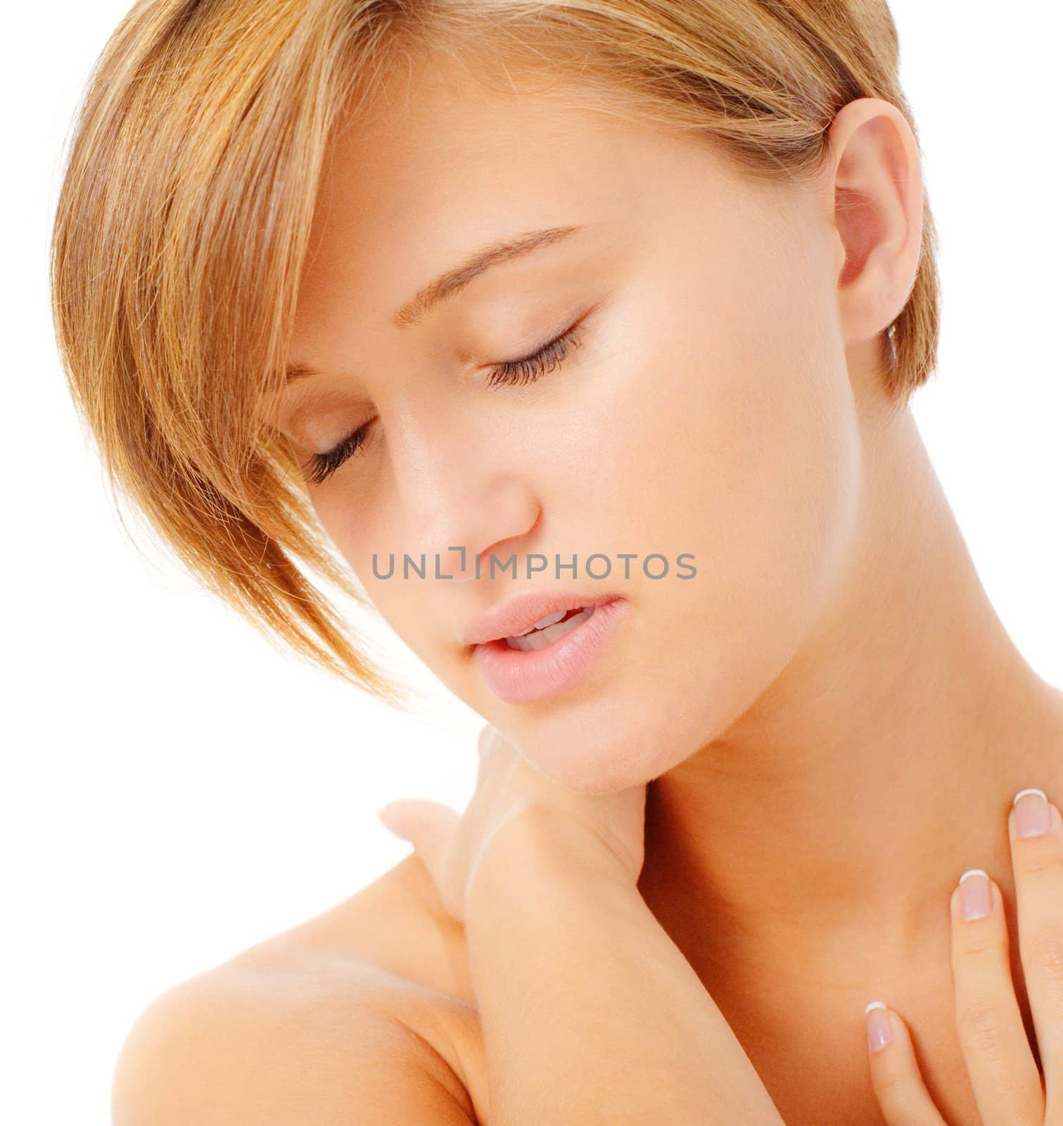 Woman Massaging Herself by cardmaverick