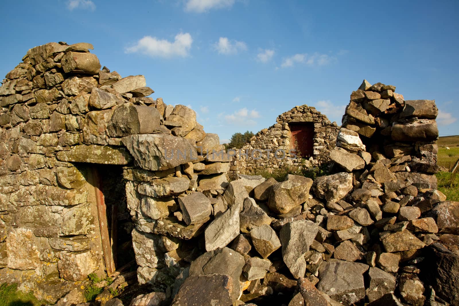 Old farm building collapsed with age by steheap