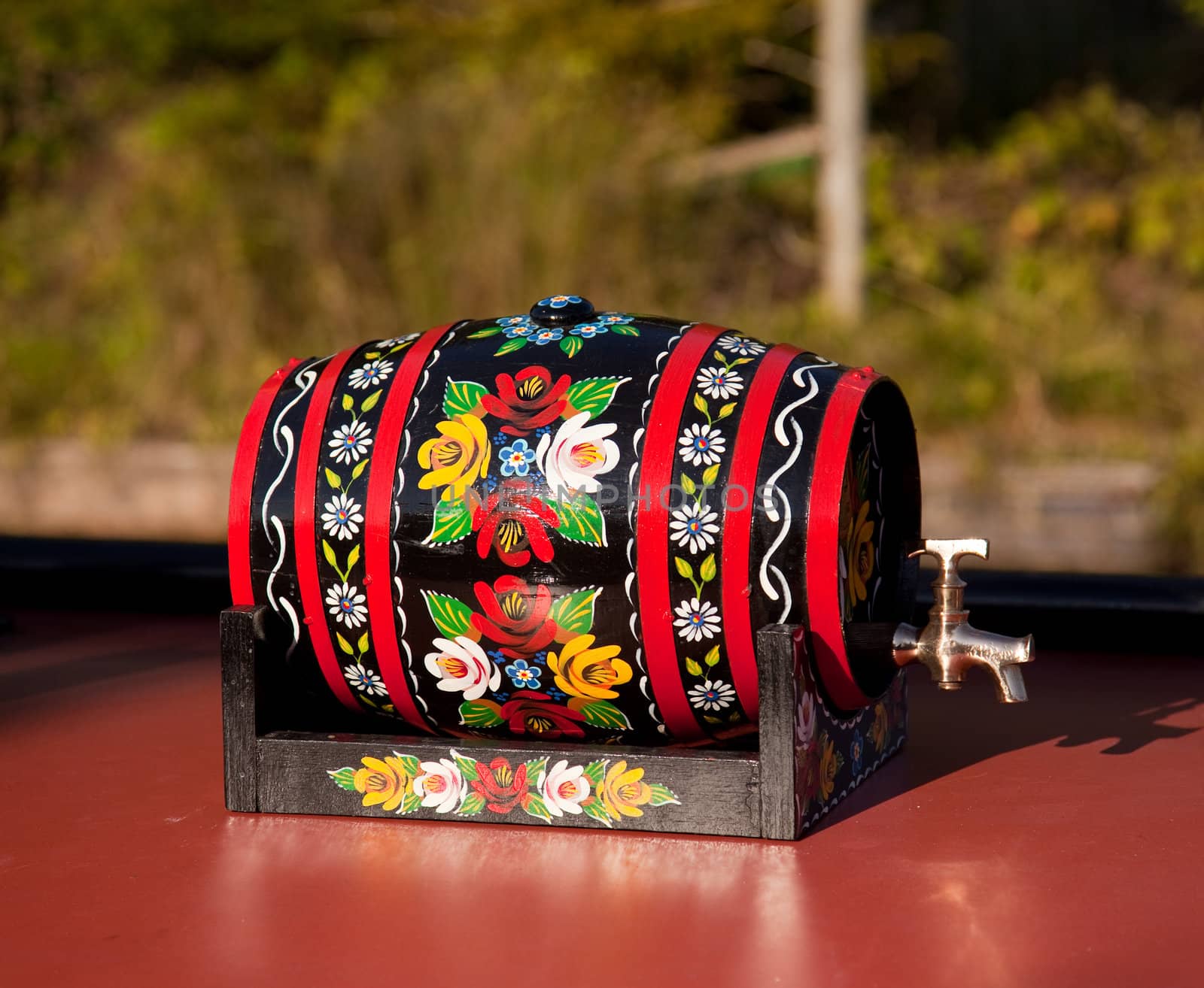 Hand painted traditional decorated drinking barrel by steheap