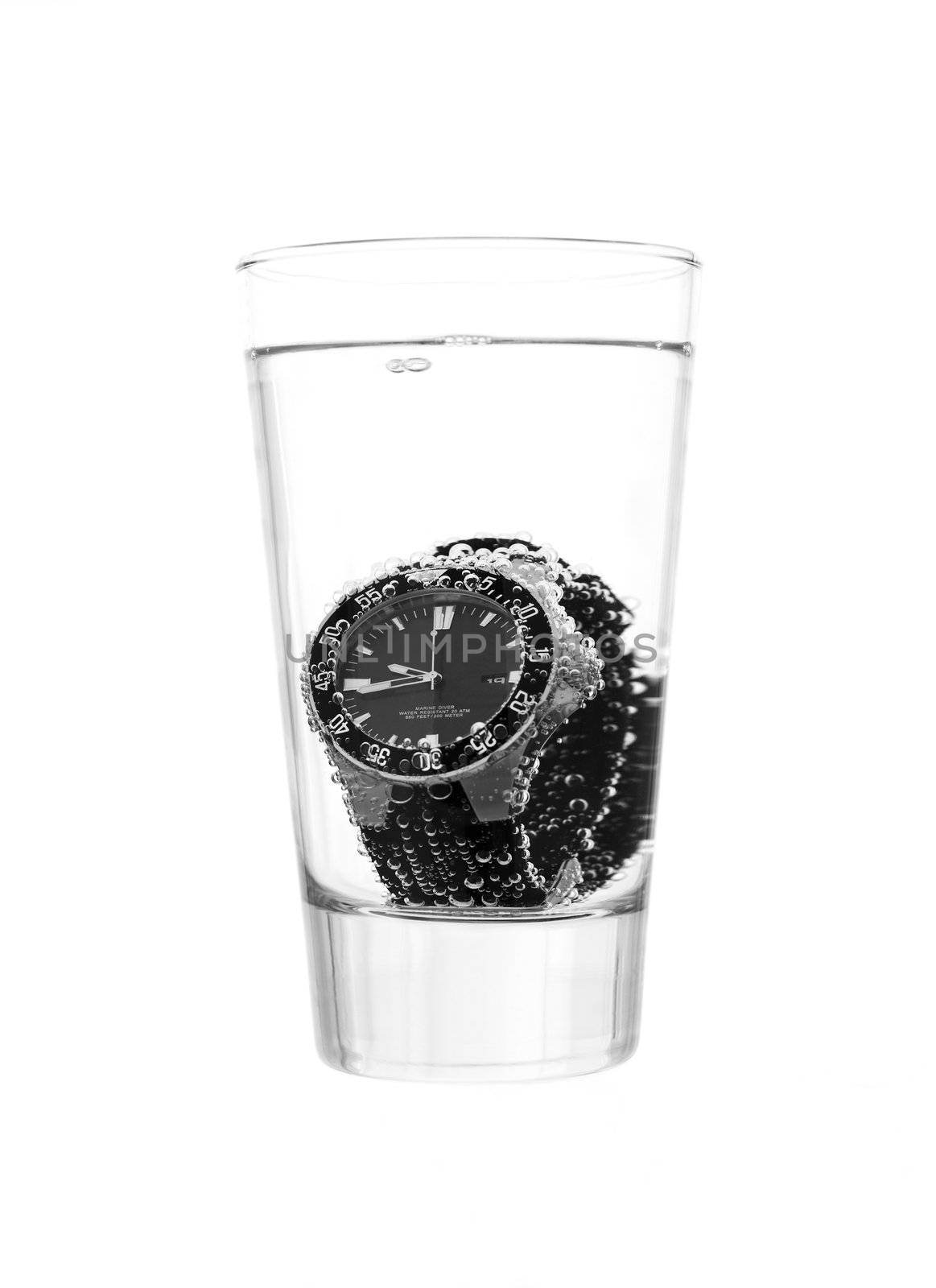 a glass with a clock inside by gemenacom