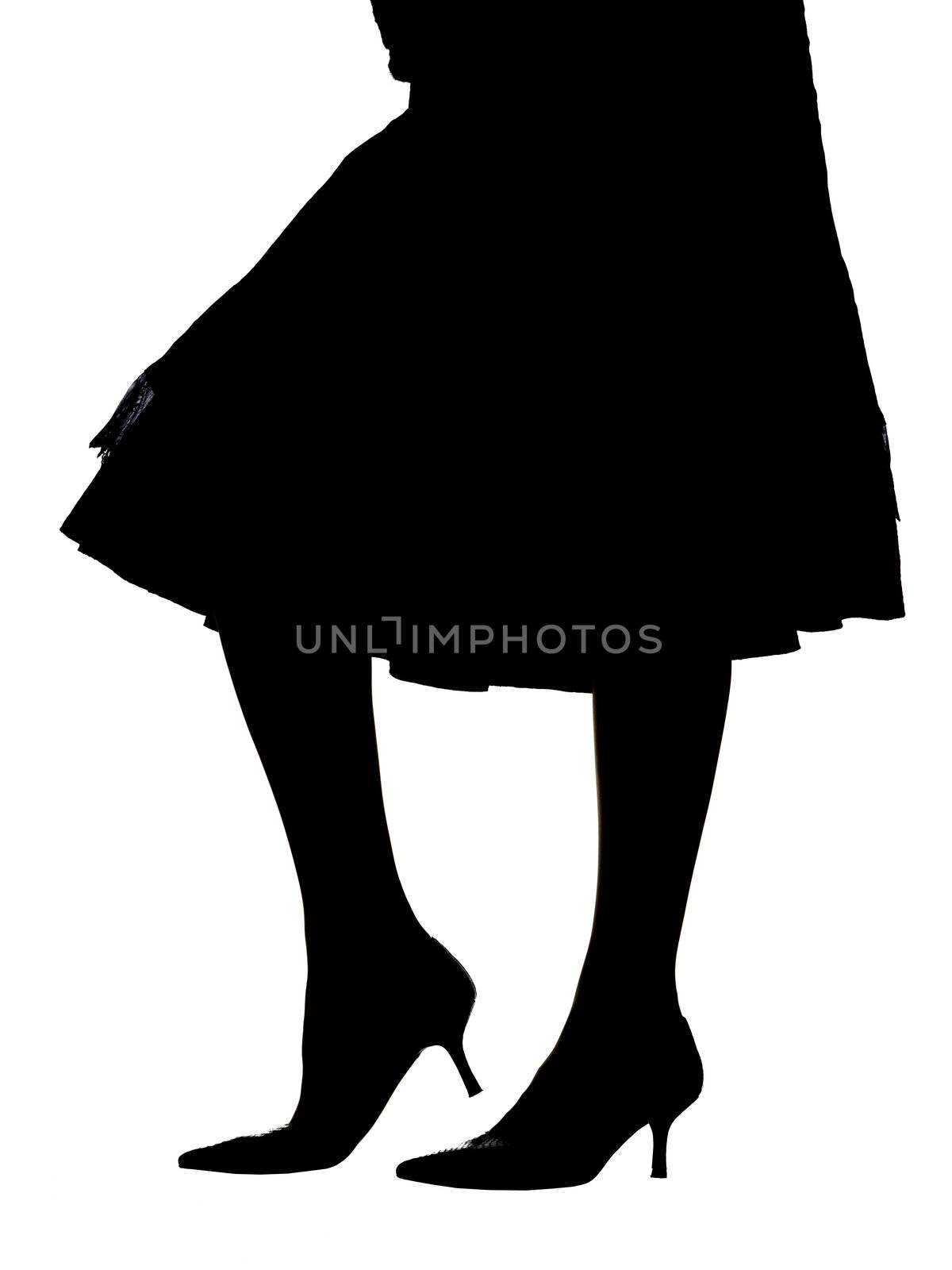 a woman's silhouette