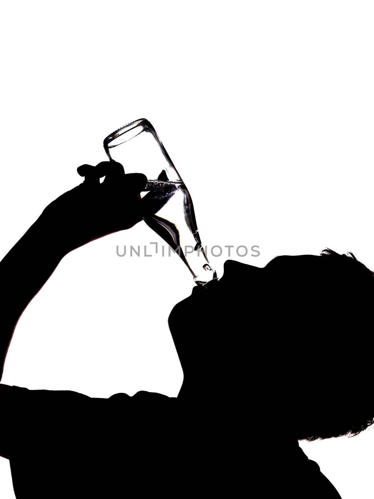 silhouette of a man drinking by gemenacom