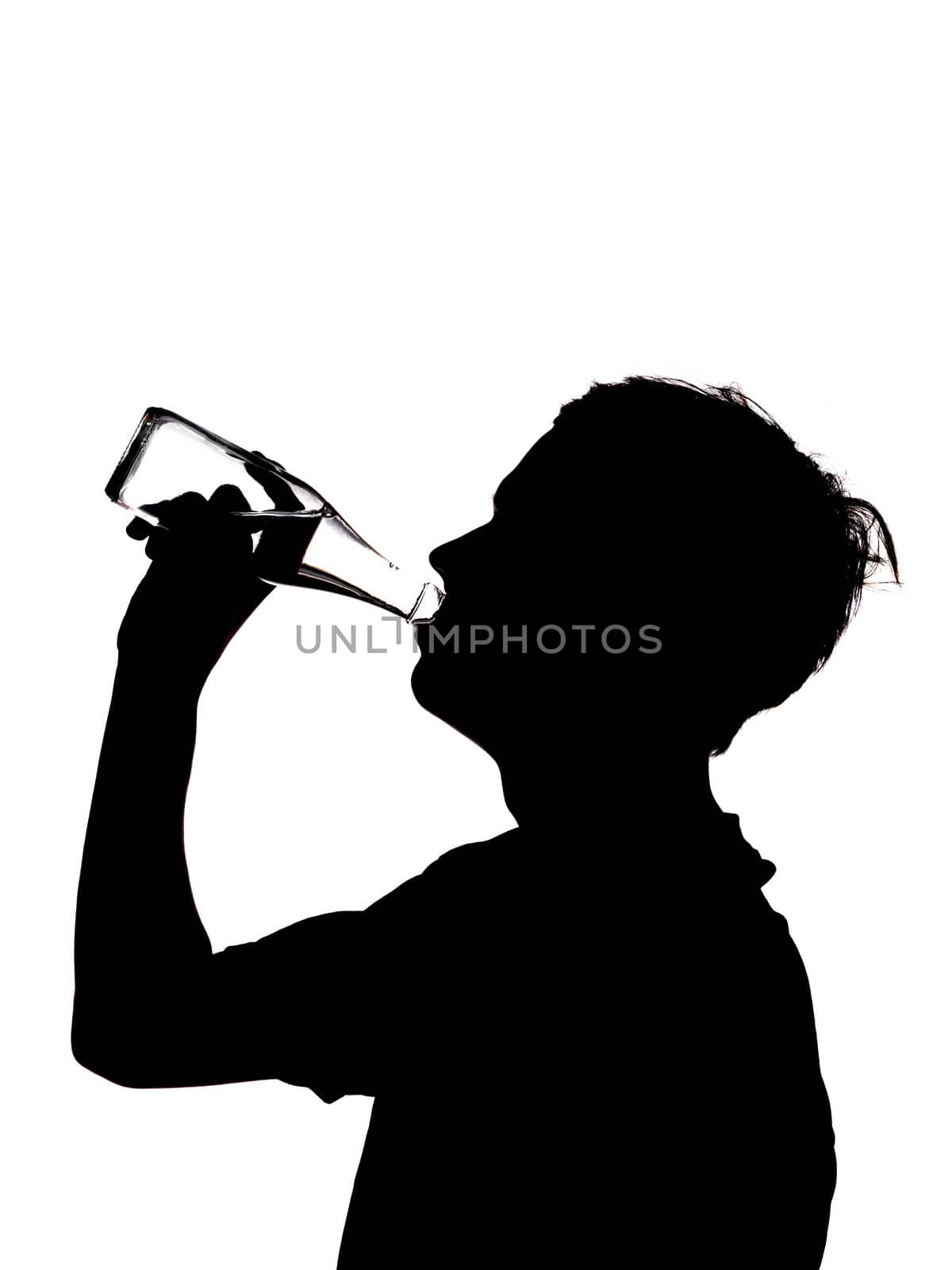 silhouette of a man drinking by gemenacom