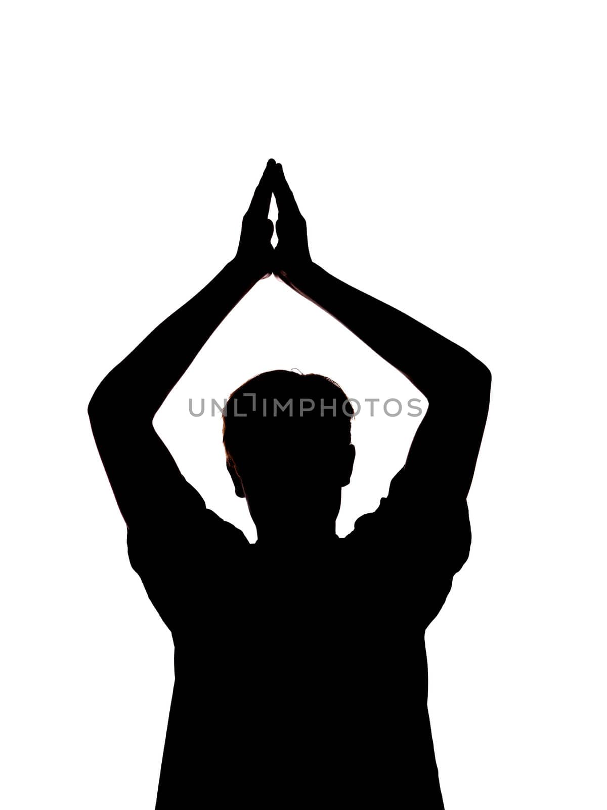 silhouette of a boy clapping his hands by gemenacom