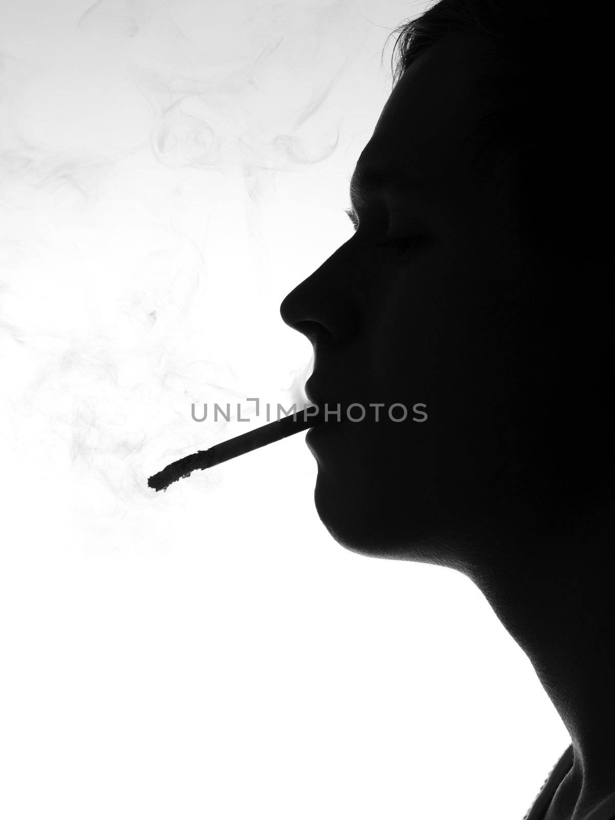 A man smokeing